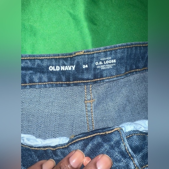 NWT Old Navy O.G Loose Relaxed Fit Medium Blue High Rise Jeans size 24 - Picture 6 of 8